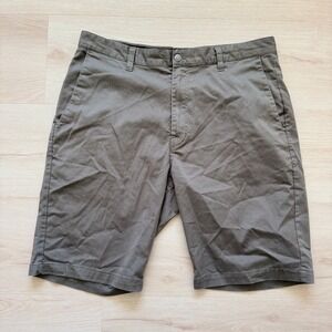 Volcom True To This Mens Size 36 Gray Casual Chino Shorts Cotton Blend‎